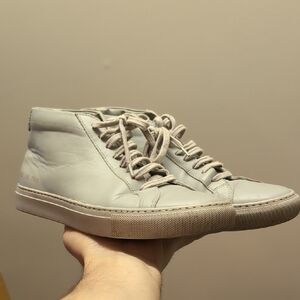 Common Projects Achilles High Top Light Grey Sneakers